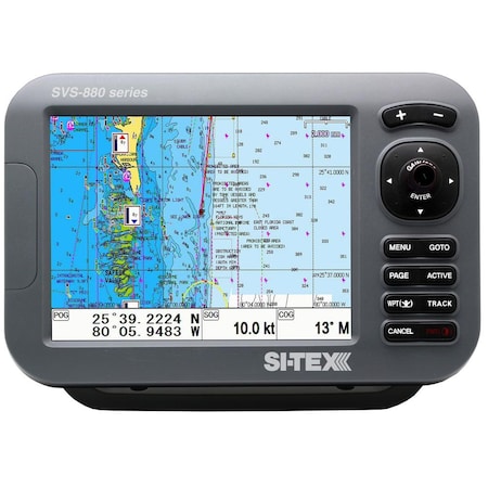 Si-Tex Standalone 8in Chartplotter System w/Color LCD, Internal, External GPS Antenna, C-MA SVS-880CE+